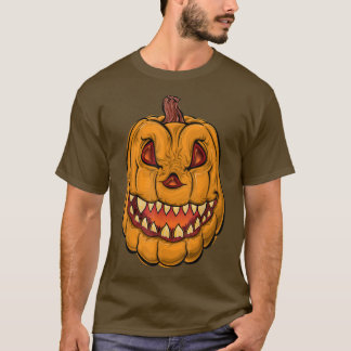 Giant Jack O'Lantern Arg Pumpkin Ansikte T Shirt