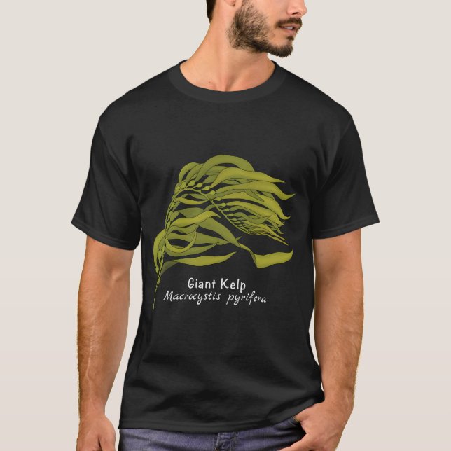 Giant Kelp - Macrocystis Pyrifera (med Namn) T Shirt (Framsida)