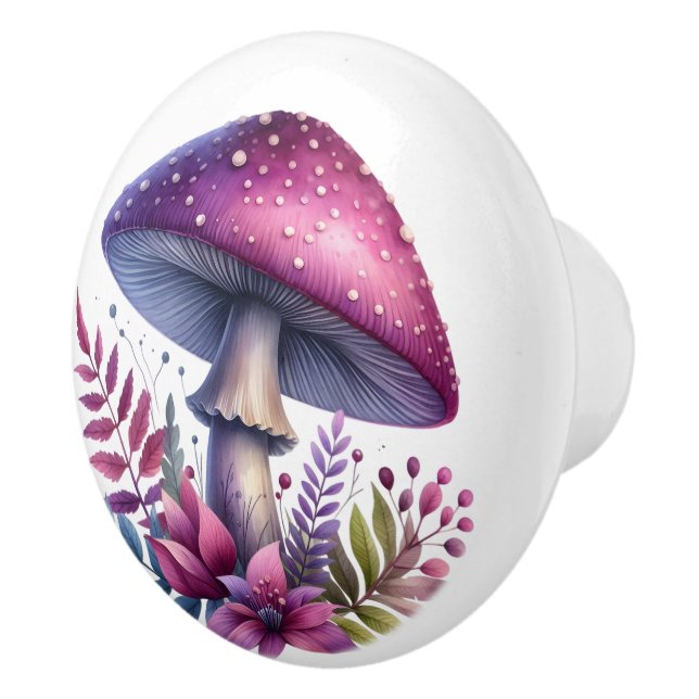 Giant Lila Toadstool with Flowers Knopp (Höger)