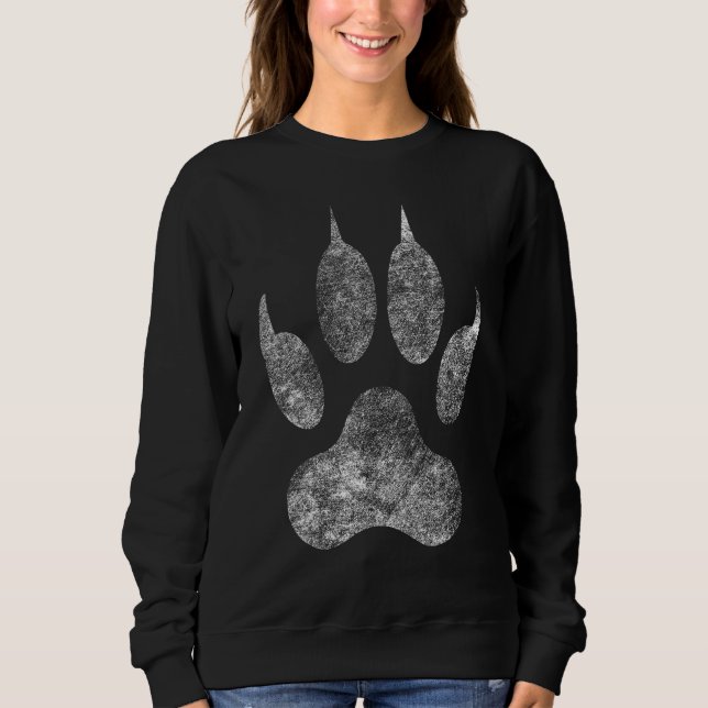 Giant Lion Paw Footprint T Shirt (Framsida)