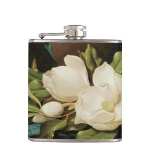 Giant Magnolias on a Blue Velvet Trasa av MJ Heade Fickplunta