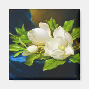 Giant Magnolias på Blue Velvet Canvas Magnet