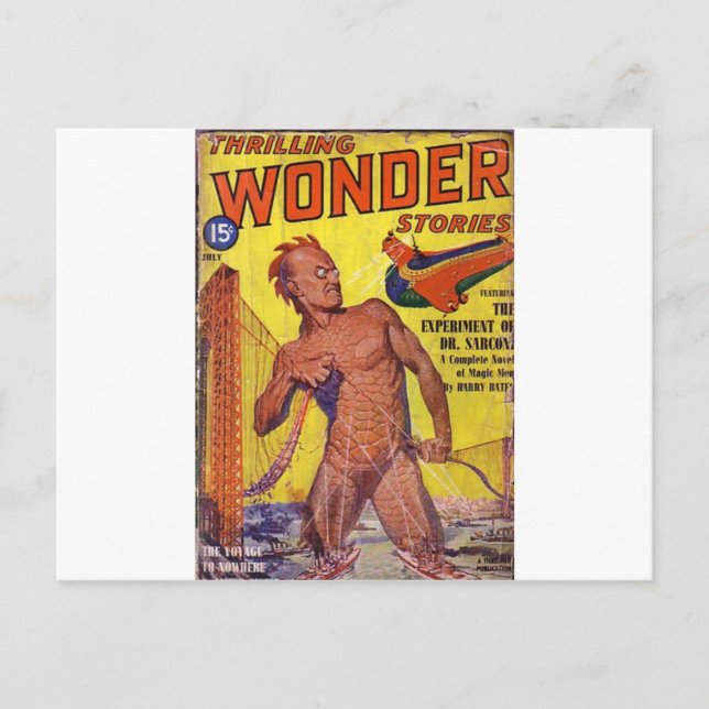 Giant Man Sak från havet Vykort (Framsida)