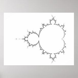 Giant Mandelbrot, Black and White, 1 3000x11 000 Poster