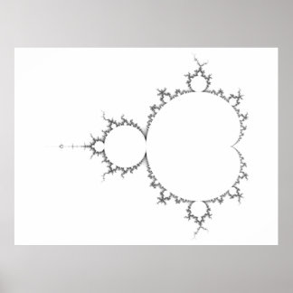 Giant Mandelbrot, Black and White, 1 3000x11 000 Poster