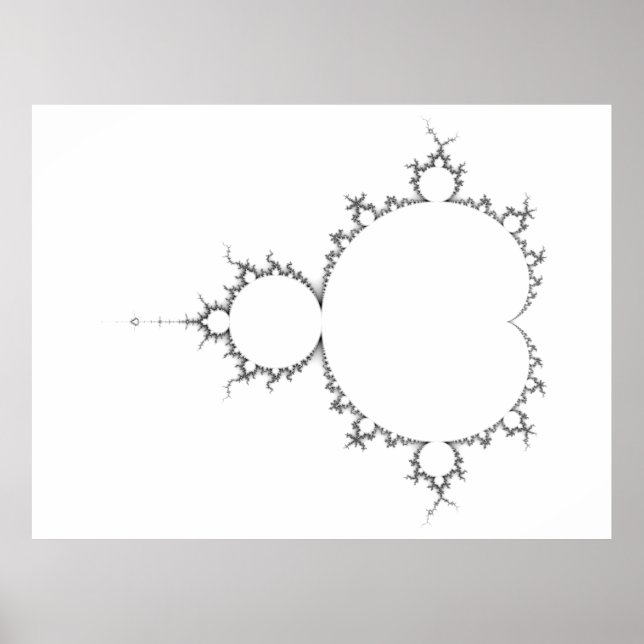Giant Mandelbrot, Black and White, 1 3000x11 000 Poster (Framsidan)