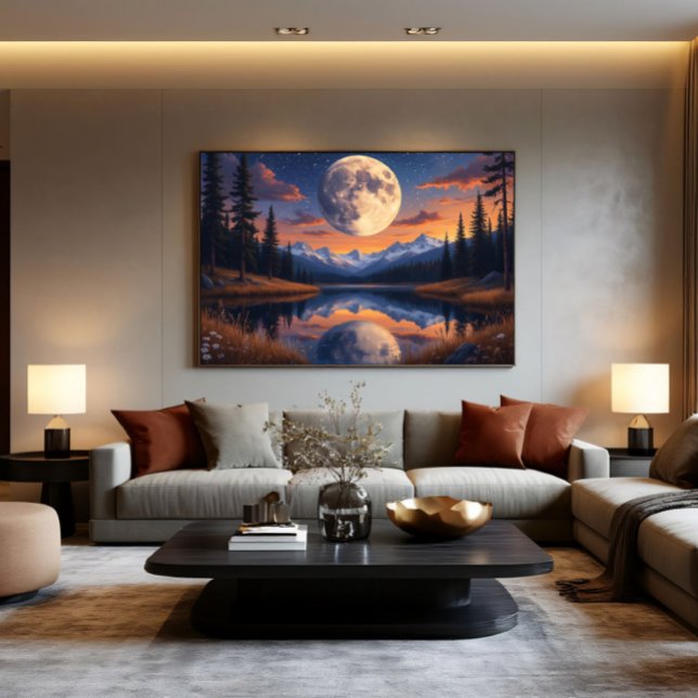 Giant Måne: Nattreflektioner Poster (Skapare uppladdad)