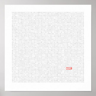 Giant Marvel Thned Wordsearch Poster