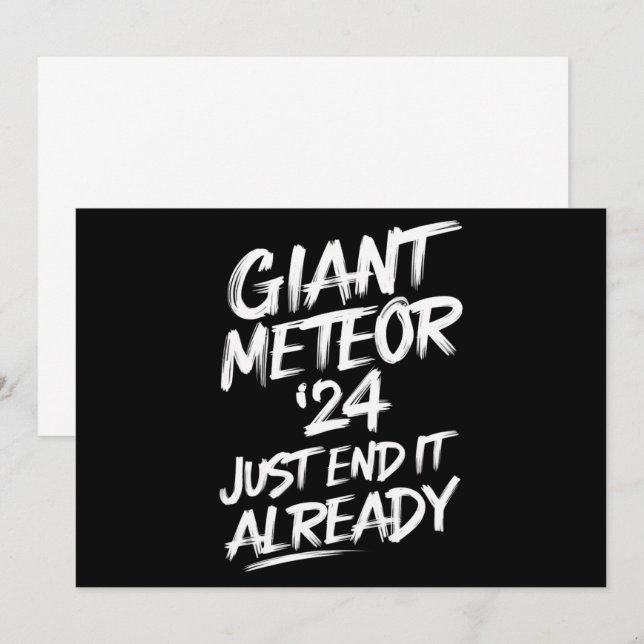 Giant Meteor 2024 Sluta redan nu Inbjudningar (Fram/baksida)
