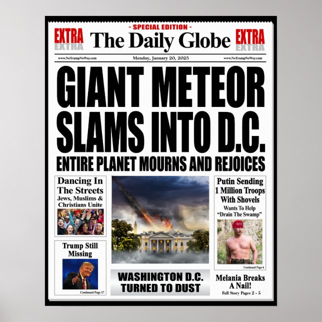 Giant Meteor Slams DC - Lättare information om ant Poster (Framsidan)