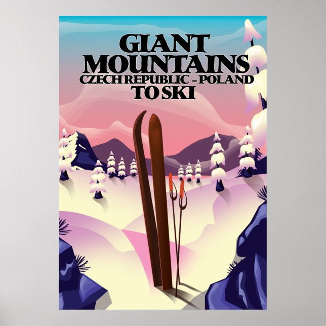 Giant Mountains Poland-affisch. Poster (Framsidan)