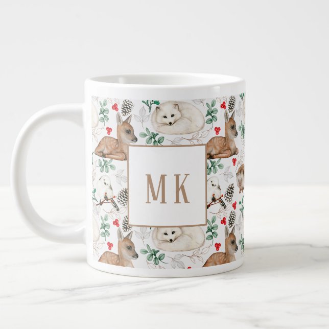 Giant Mugg, trädjur med monogram Jumbo Mugg (Vänster)