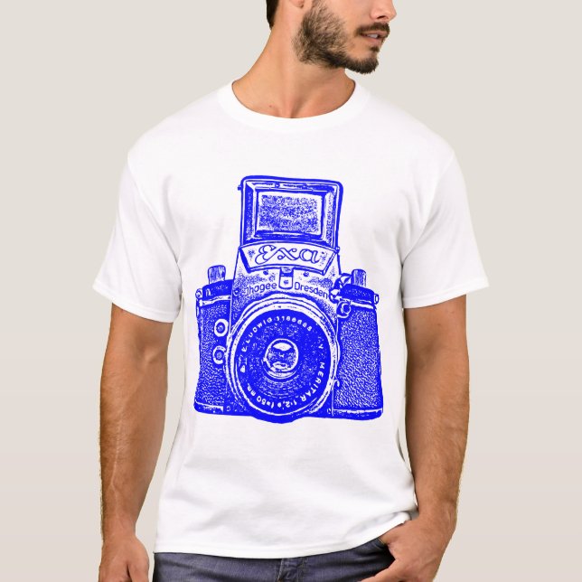 Giant Öster German Camera - Blue Tee Shirt (Framsida)