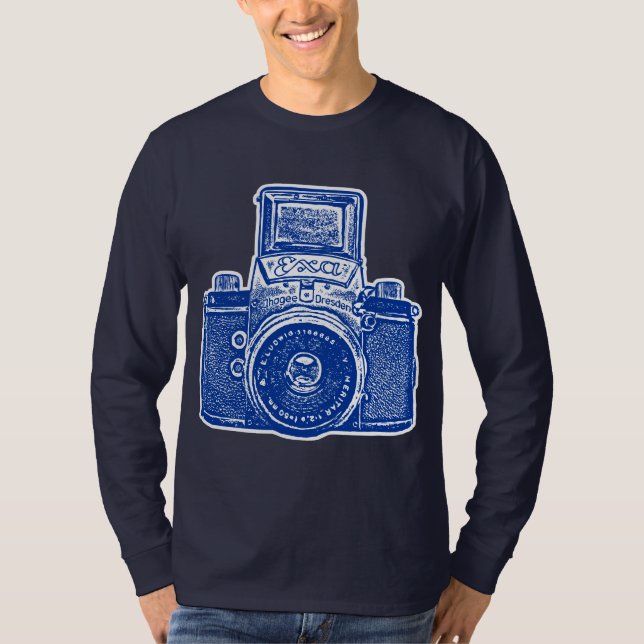 Giant Öster German Camera - Mörk blått och vit T-shirt (Framsida)