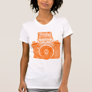 Giant Öster German Camera - Orange T Shirt