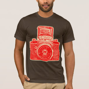 Giant Öster German Camera - Red and Cream Tee