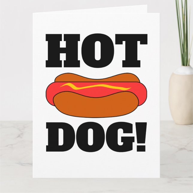 GIANT OVESIZED HOTDOG FUNNY FÖDELSEDAGSKORT KORT (Framsida)