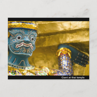 Giant på thai temple vykort