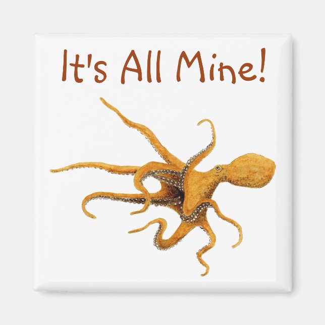 Giant Pacific Octopus Magnet (Framsidan)