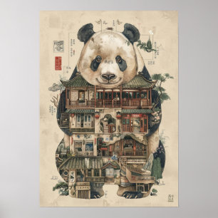 Giant Panda Anatomy Poster   Utbildningsvetenskap 
