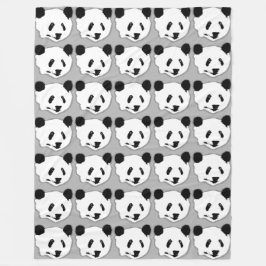 Giant Panda Bear Ansikte Fleecefilt