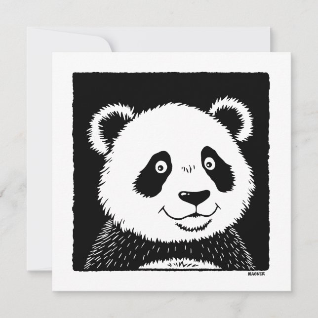 Giant Panda Bear Inbjudningar (Framsida)