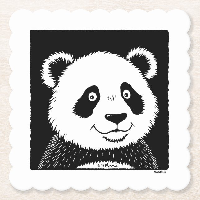 Giant Panda Bear Underlägg Papper (Framsida)