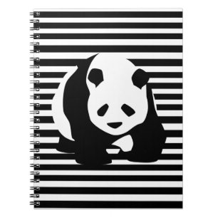 Giant Panda Black and White Stripe Anteckningsbok