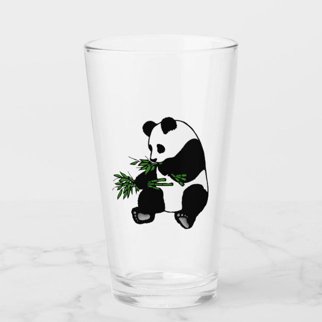 Giant Panda Eats Bamboo Glaskopp (Framsida)