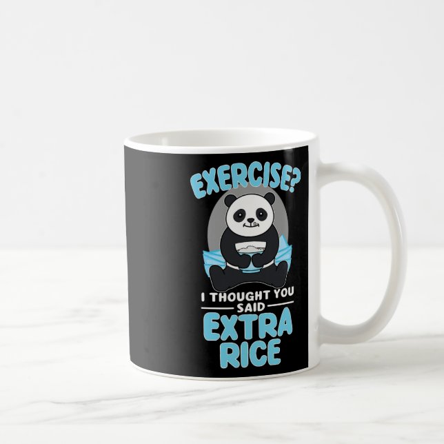 Giant Panda Funny Gym Workout Ord Food Fitness Kaffemugg (Höger)