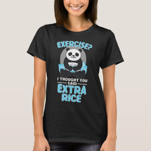 Giant Panda Funny Gym Workout Ord Food Fitness T Shirt