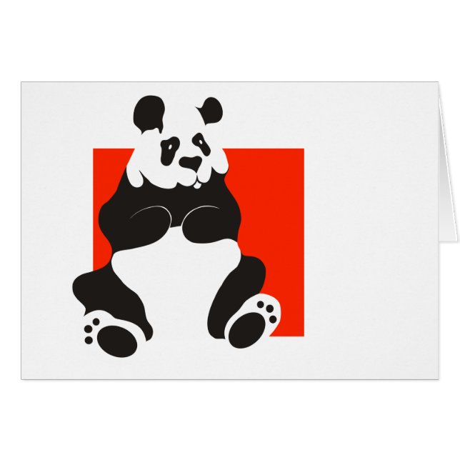 Giant Panda Hälsningskort (Framsidan Horizontal)