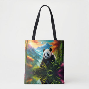 Giant Panda i Bamboo Forest på berget Tygkasse