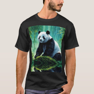Giant Panda i Bamboo Forest T Shirt