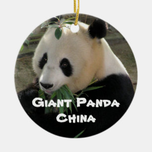 Giant Panda i serien med utrotningshotade arter Julgransprydnad Keramik