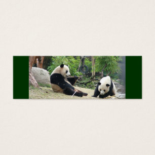 Giant panda mini-bokmärke litet visitkort