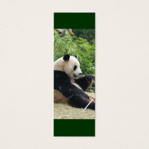 Giant panda mini-bokmärke litet visitkort