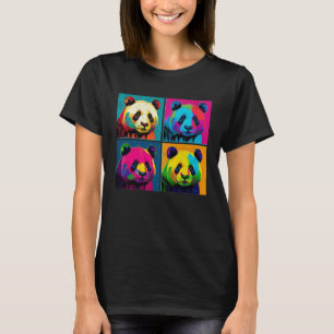 Giant Panda Pop Illustration Colorful Animal Manar T Shirt