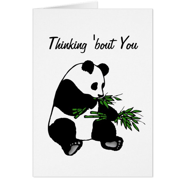 Giant Panda tänker på dig.. Hälsningskort (Framsidan)