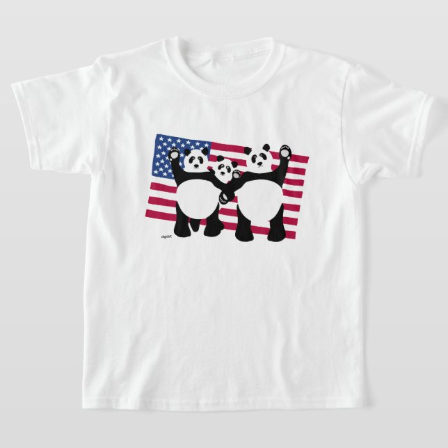 Giant Pandas American T-Shirt (Laydown)