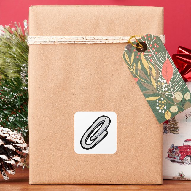 Giant Paperclip Fyrkantigt Klistermärke (Skapare uppladdad)