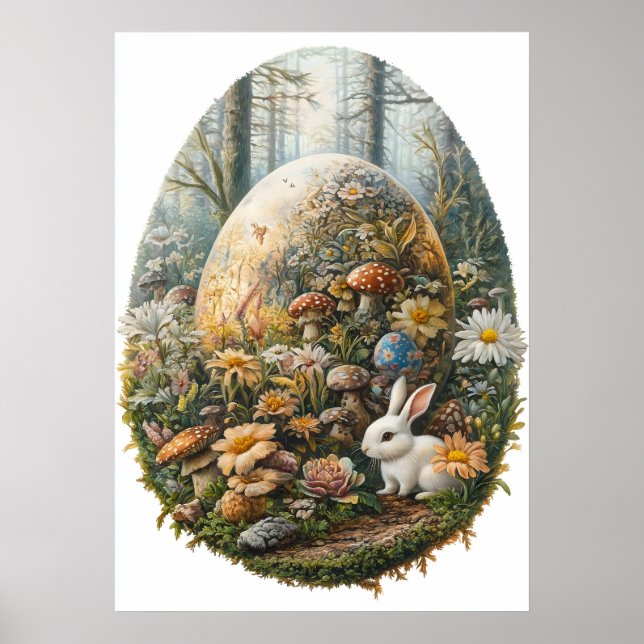 Giant Påskägg Fantasy Wall Art Poster (Framsidan)