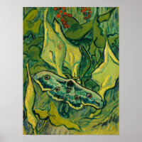Giant Peacock Moth, 1889 av Vincent van Gogh