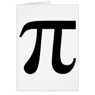 Giant "Pi"-symbol Hälsningskort