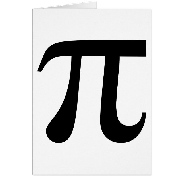 Giant "Pi"-symbol Hälsningskort (Framsidan)