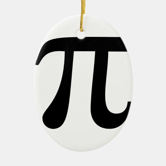 Giant "Pi"-symbol Julgransprydnad Keramik (Framsidan)