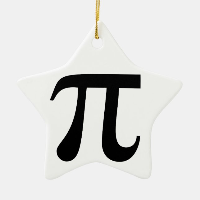 Giant "Pi"-symbol Julgransprydnad Keramik (Framsidan)