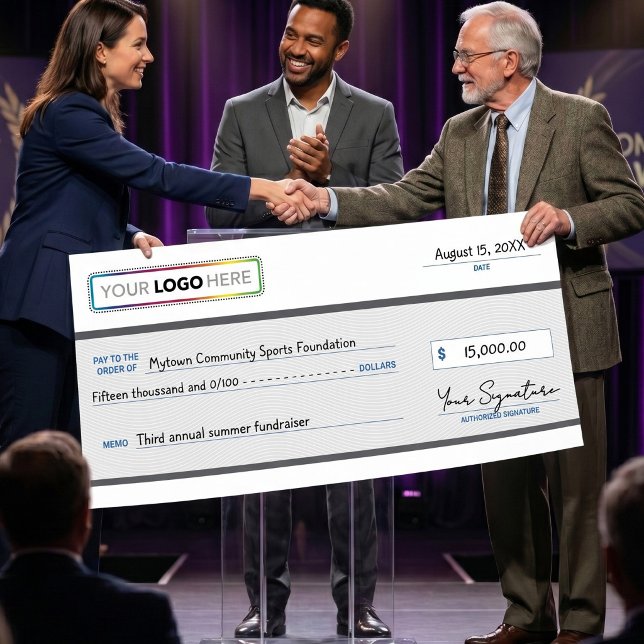 Giant Promotional Check with Business Logo | Poster (Skapare uppladdad)