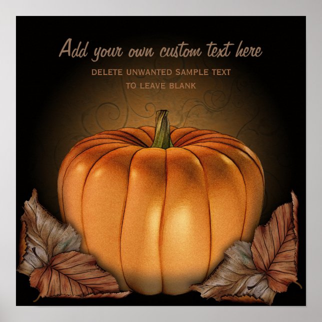 Giant Pumpkin Anpassningsbar Halloween Poster (Framsidan)