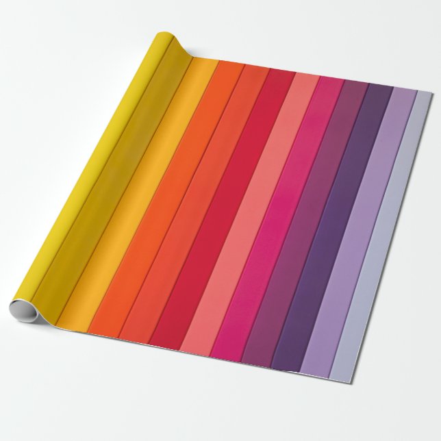 Giant Rainbow Rand Presentpapper (Utrullad)
